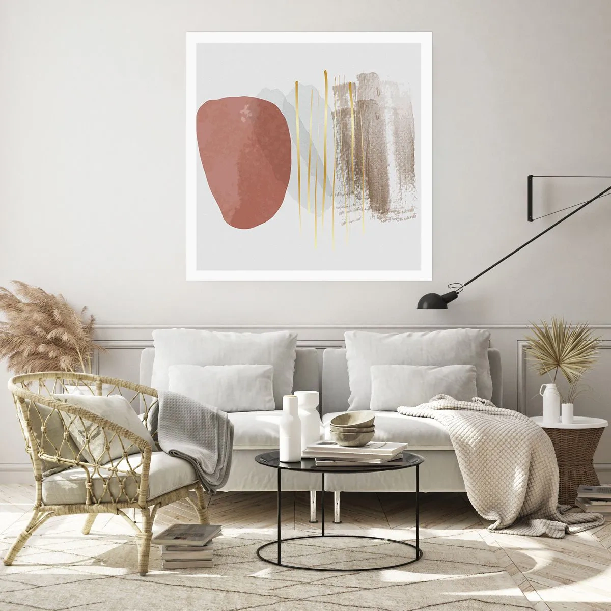 Plagát - Abstraktná kolonáda - 50x50 cm