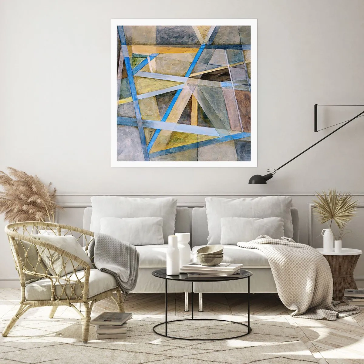 Plagát - Priamo alebo diagonálne? - 40x40 cm