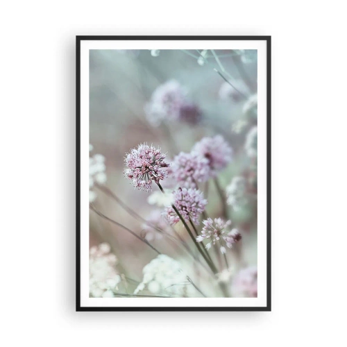 Plagát v čiernom ráme - Sladké filigrány byliniek - 70x100 cm