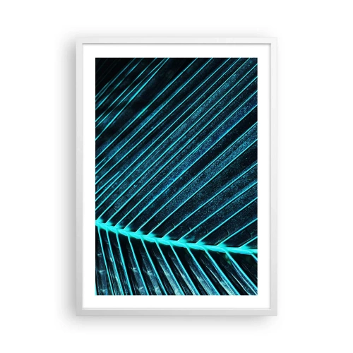 Plagát v bielom ráme - Textúra zelene - 50x70 cm