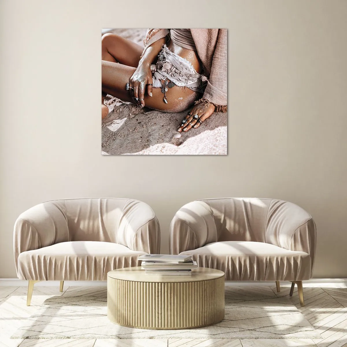 Obraz na skle - Vyplavená na breh? - 40x40 cm