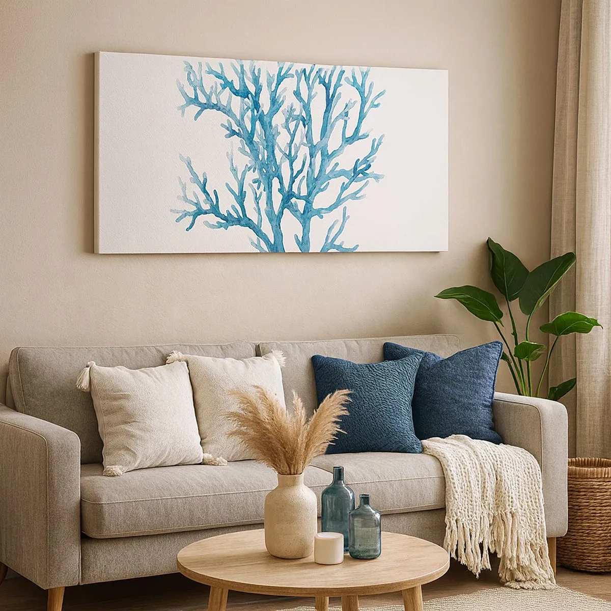 Obraz na plátne - Morský filigrán - 100x40 cm