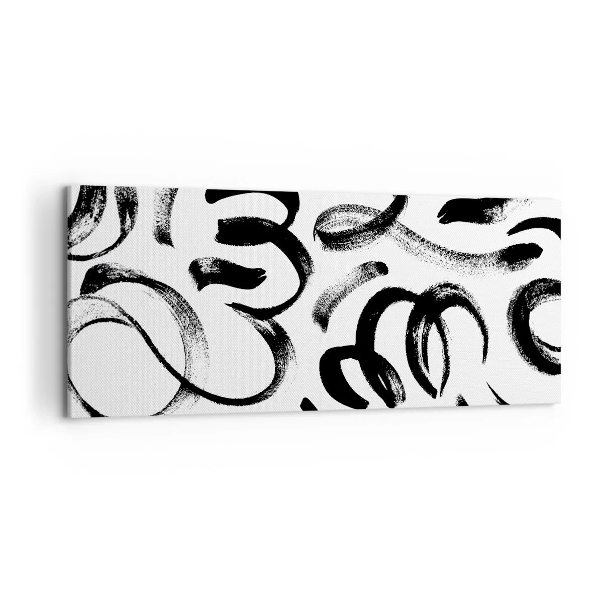 Obraz na plátne - Čierne na bielom - 120x50 cm