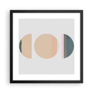 Plagát v čiernom ráme - Kruh za kruhom - 40x40 cm
