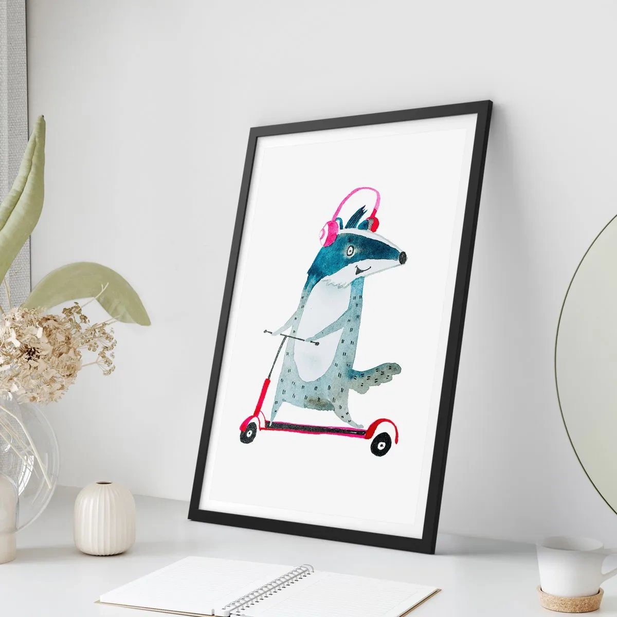 Plagát v čiernom ráme - Jazvečie radosti - 61x91 cm