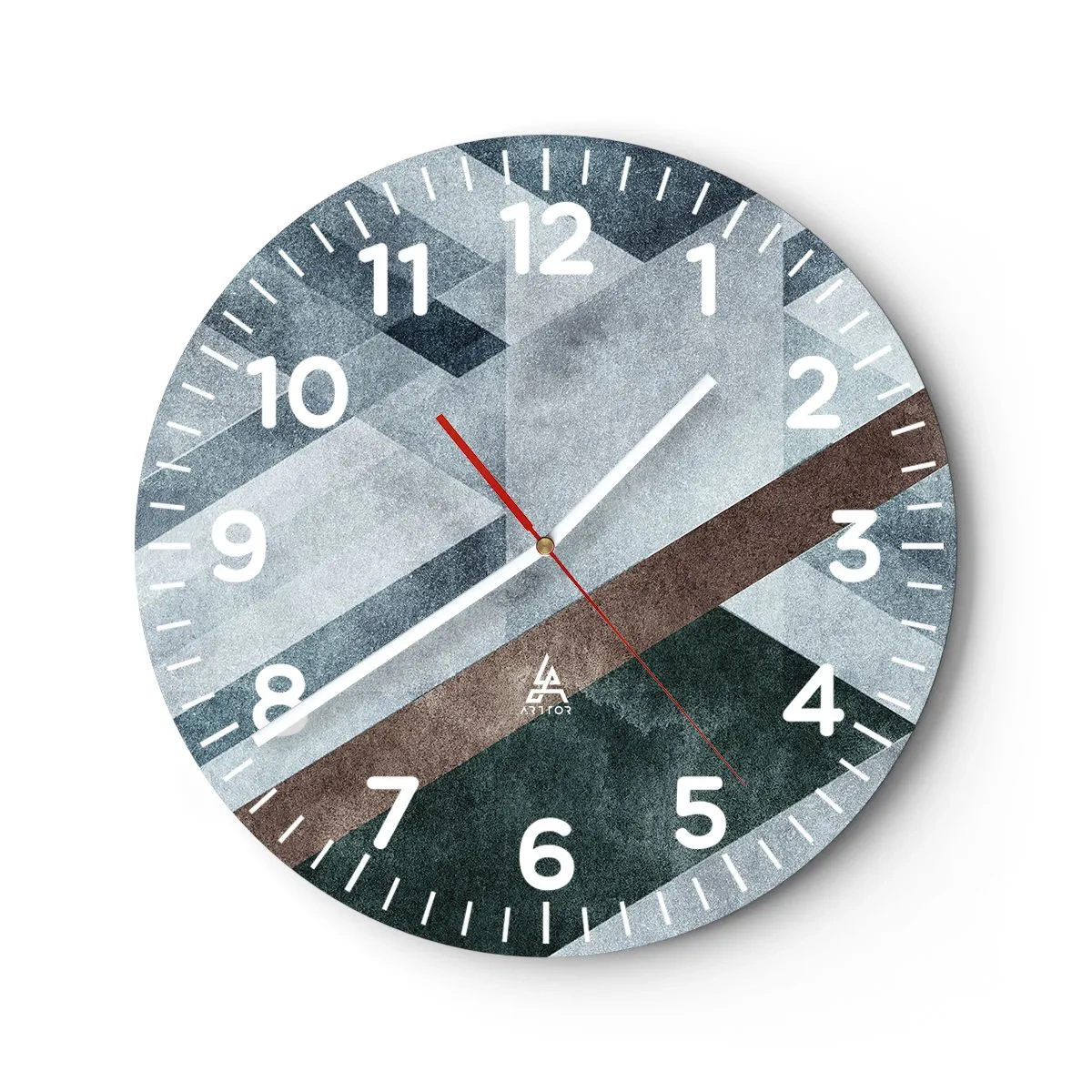Nástenné hodiny - Sofistikovaná elegancia geometrie - 40x40 cm