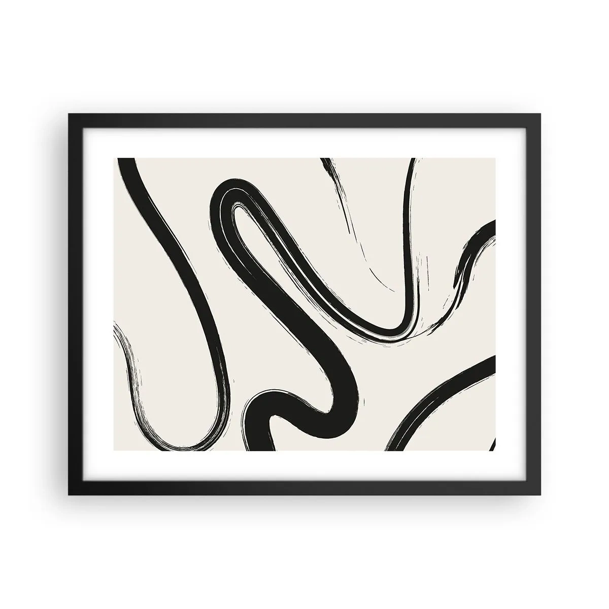 Plagát v čiernom ráme - Čiernobiely rozmar - 50x40 cm