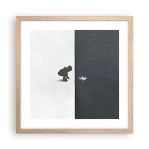 Plagát v ráme zo svetlého duba - Veľká výprava - 40x40 cm
