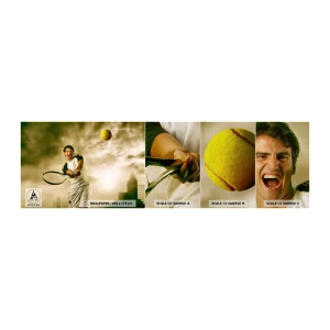 Vzorka fototapety Premium Sand - Energia a radosť - Šport, tenis, Tenista - 100x30 cm