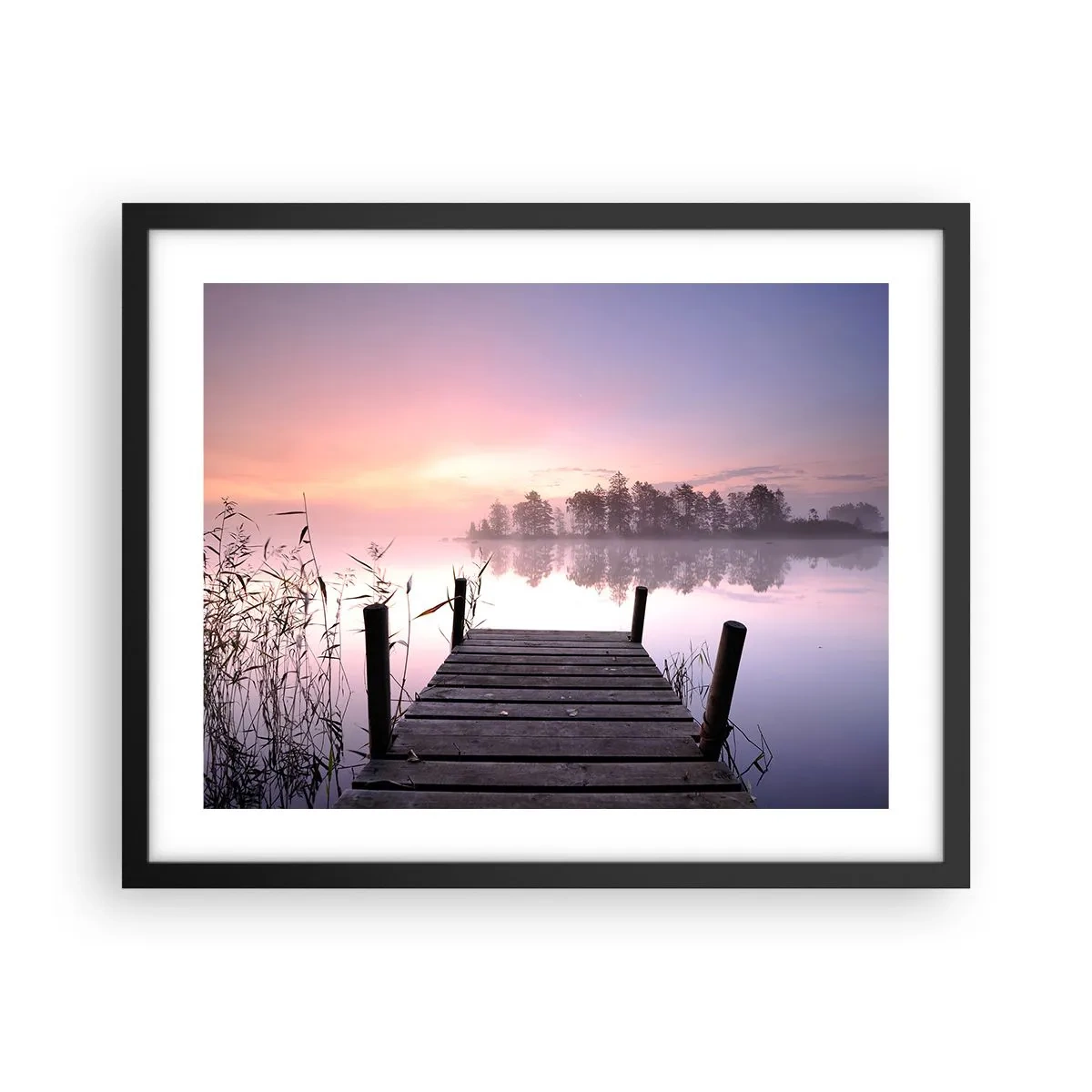 Plagát v čiernom ráme - Z ľaliovej hmly… - 50x40 cm