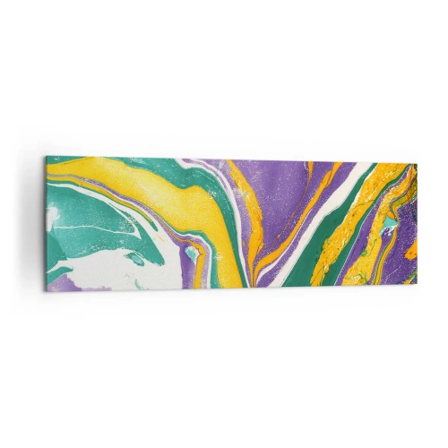 Obraz na plátne - Vlny farieb - 160x50 cm
