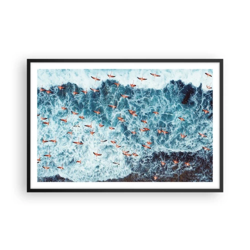 Plagát v čiernom ráme - Prímorský sprievod - 91x61 cm