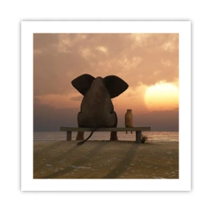 Plagát - Je skvelé spolu mlčať - 50x50 cm