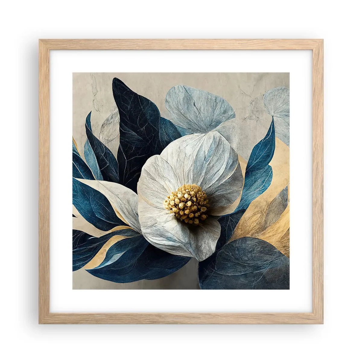 Plagát v ráme zo svetlého duba - Má zlaté srdce - 40x40 cm