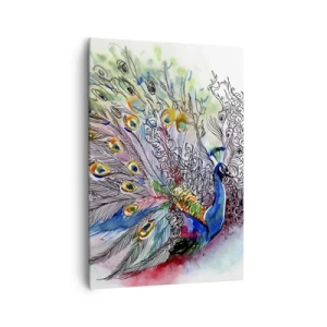 Obraz na plátne - S pýchou proti šedi  - 70x100 cm