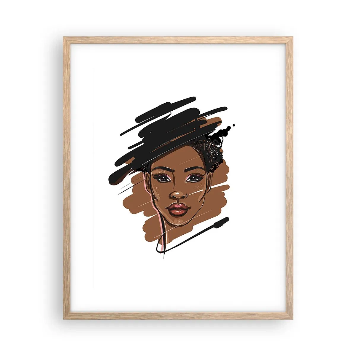 Plagát v ráme zo svetlého duba - Sladká ako čokoláda - 40x50 cm