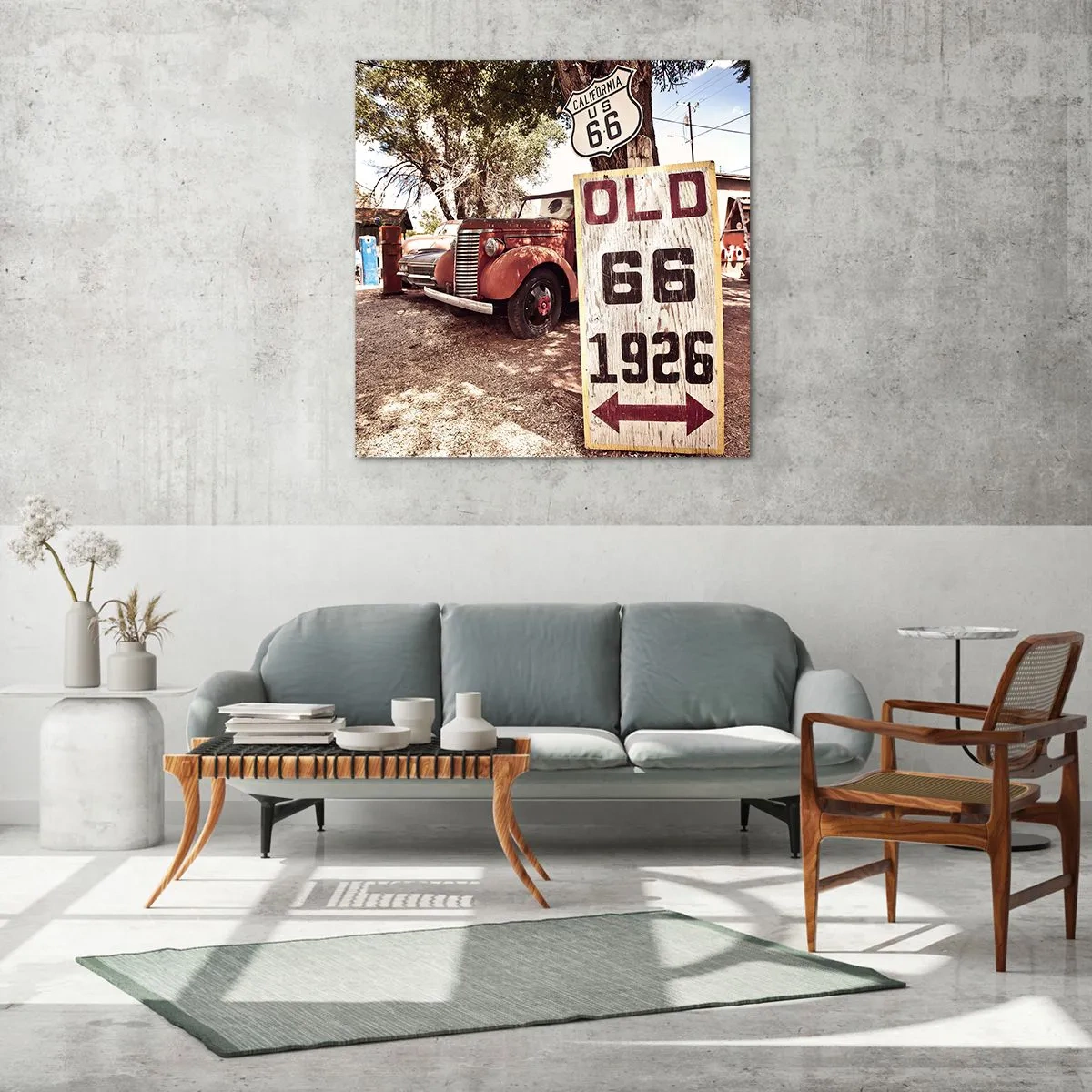 Obraz na skle - Legenda americkej provincie - 60x60 cm