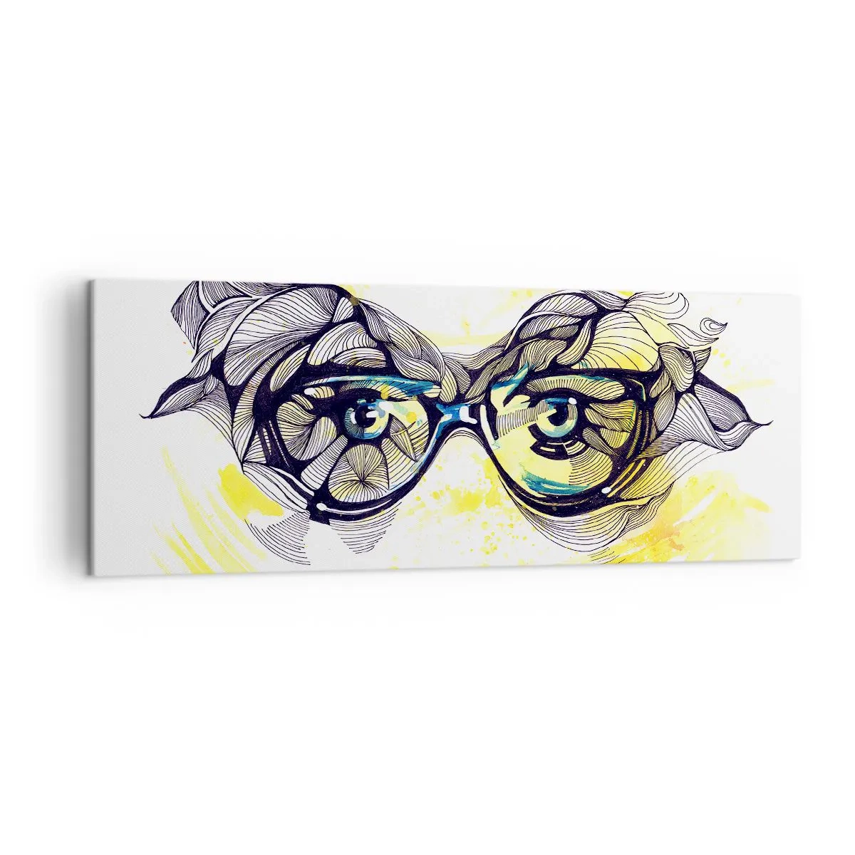 Obraz na plátne - Cez modré okuliare - 140x50 cm