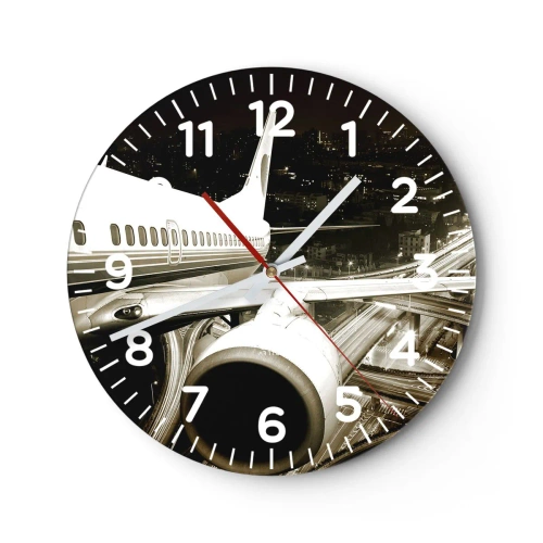 Nástenné hodiny - Letieť do noci - 30x30 cm