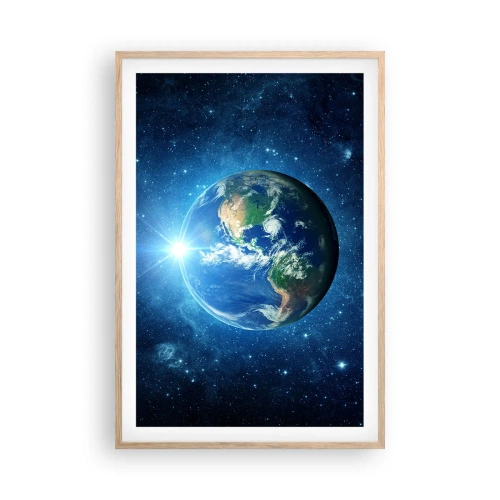 Plagát v ráme zo svetlého duba - Sme v nebi - 61x91 cm