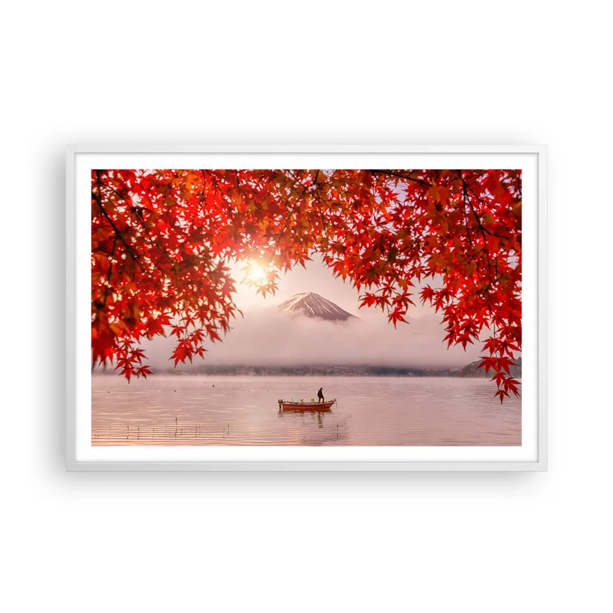 Plagát v bielom ráme - V japonskom štýle - 91x61 cm