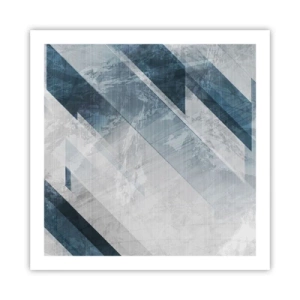 Plagát - Priestorová kompozícia – pohyb šedej - 60x60 cm