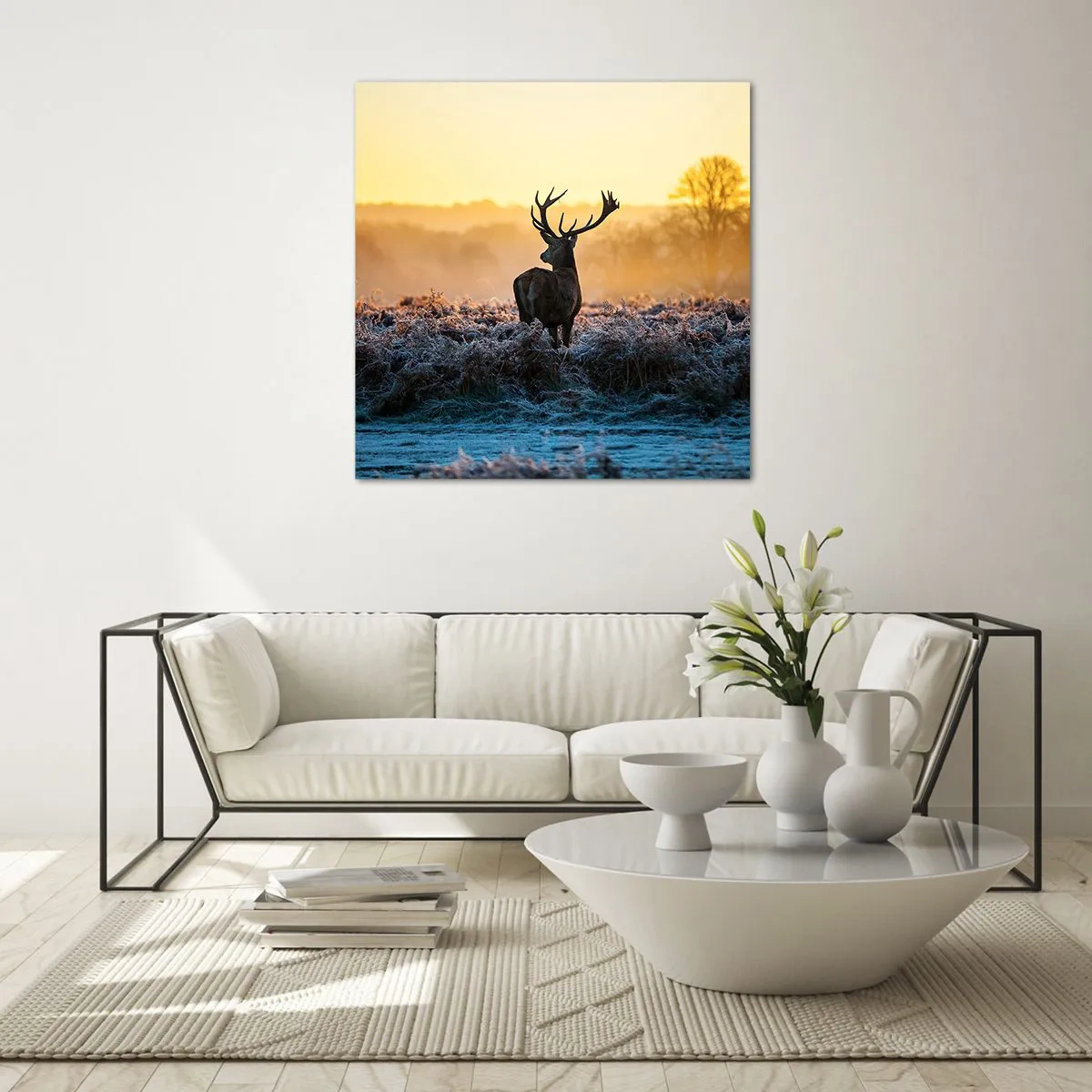 Obraz na skle - Korunovaný na svojom panstve - 50x50 cm