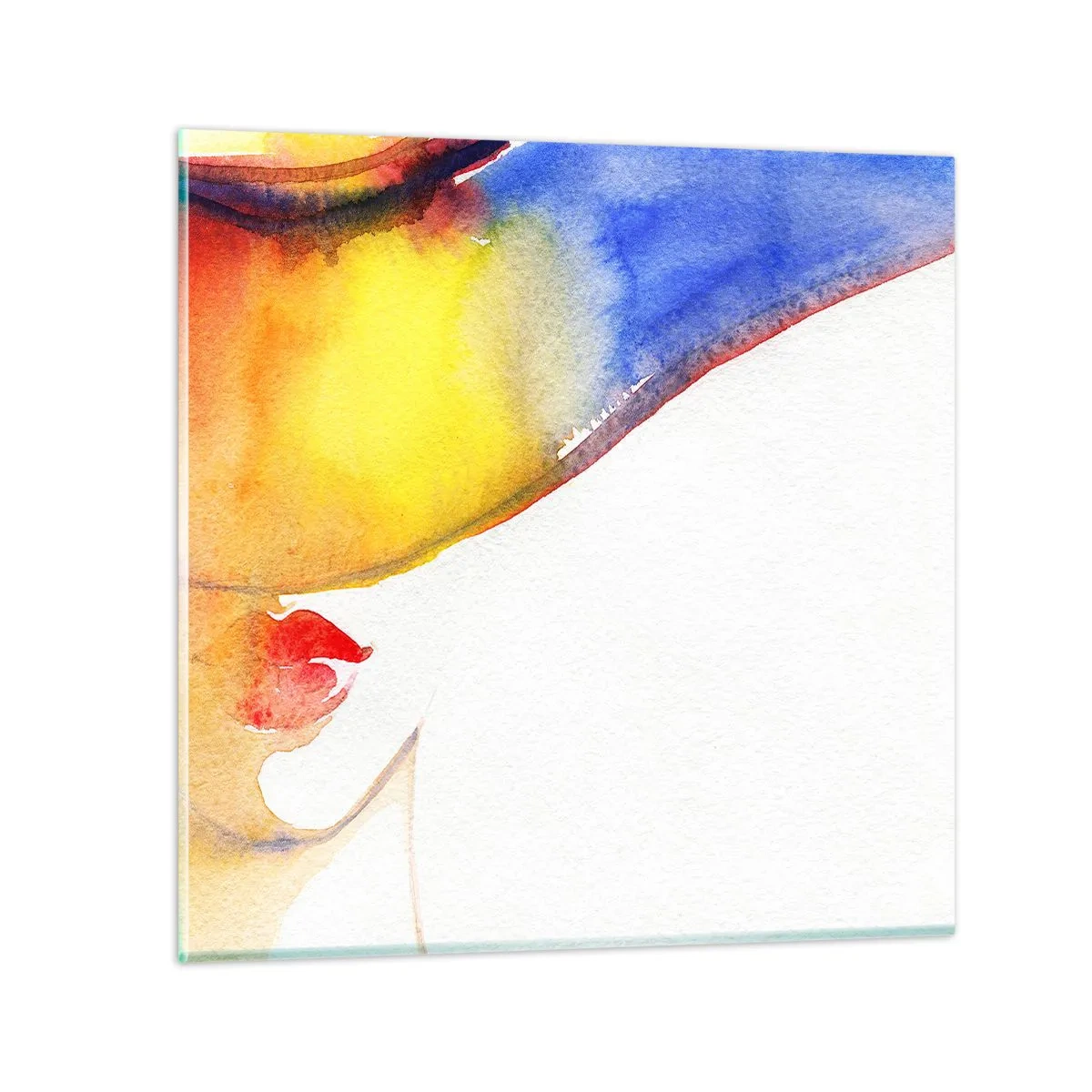 Obraz na skle - Portrét dámy    - 70x70 cm