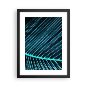 Plagát v čiernom ráme - Textúra zelene - 30x40 cm