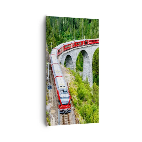 Obraz na plátne - Horský výhľad priamo z vlaku - 65x120 cm