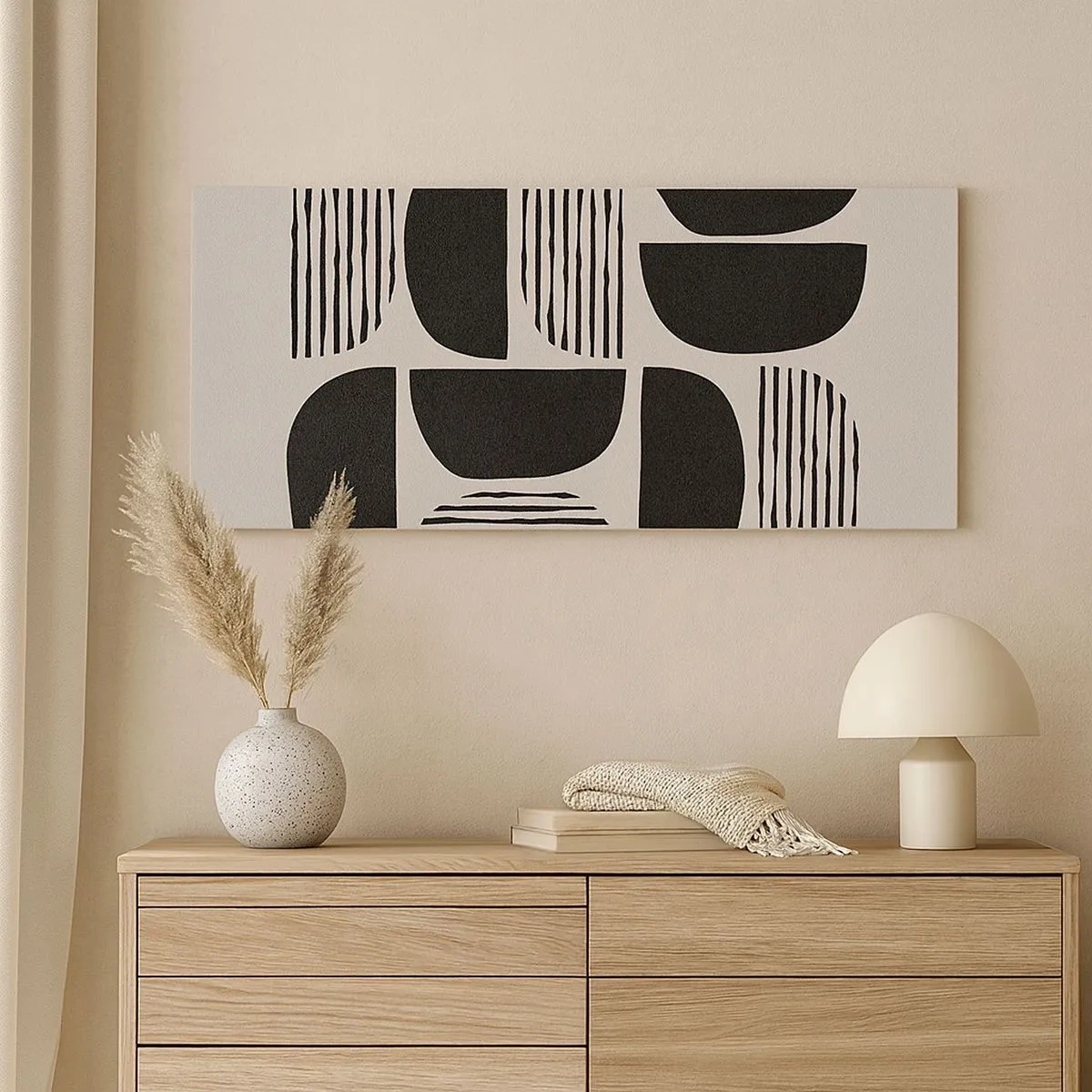 Obraz na plátne - Polovičaté sústavy - 100x40 cm