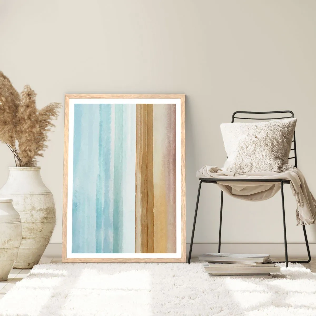 Plagát v ráme zo svetlého duba - Utešenie - 70x100 cm