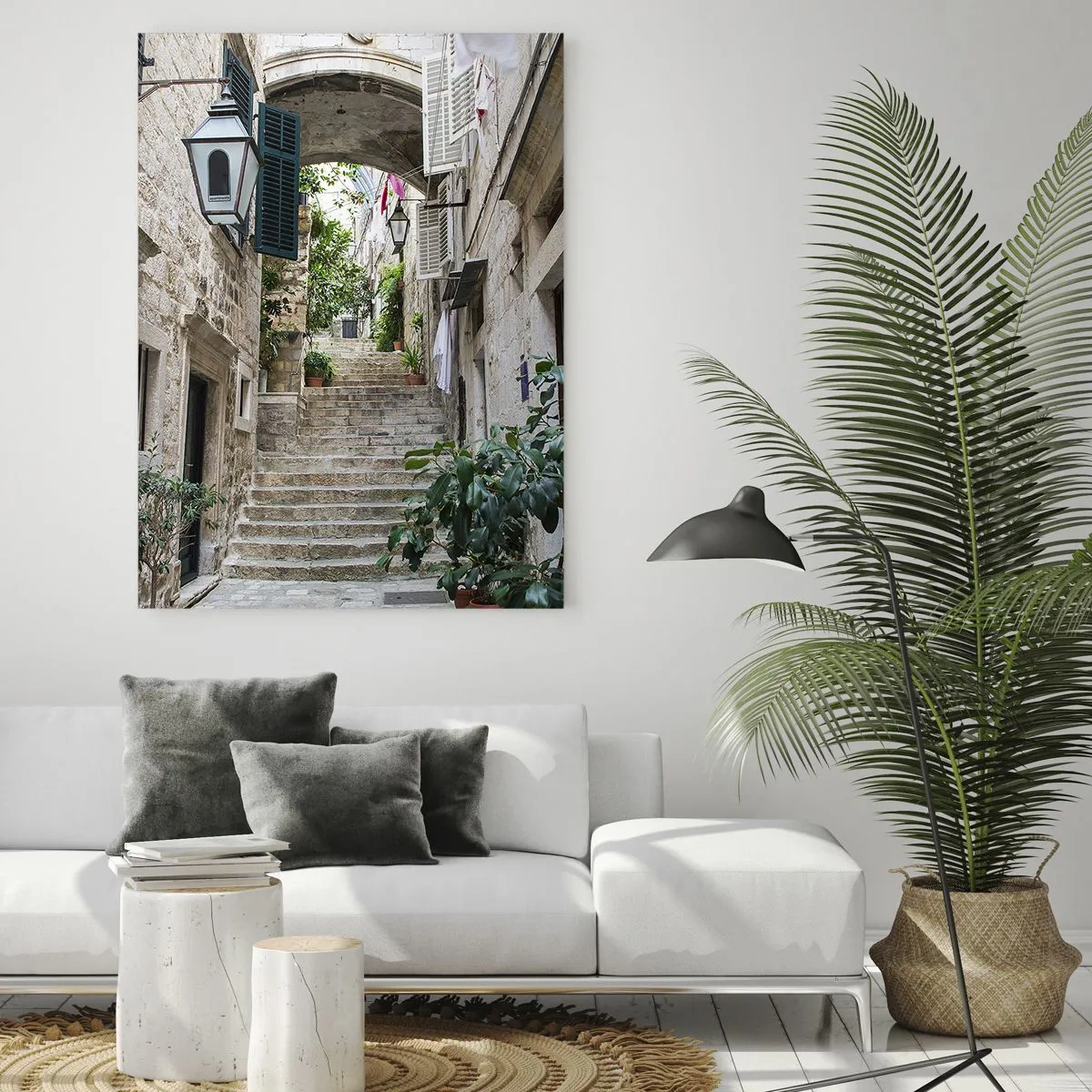 Obraz na skle - Očarujúca ulička - 70x100 cm