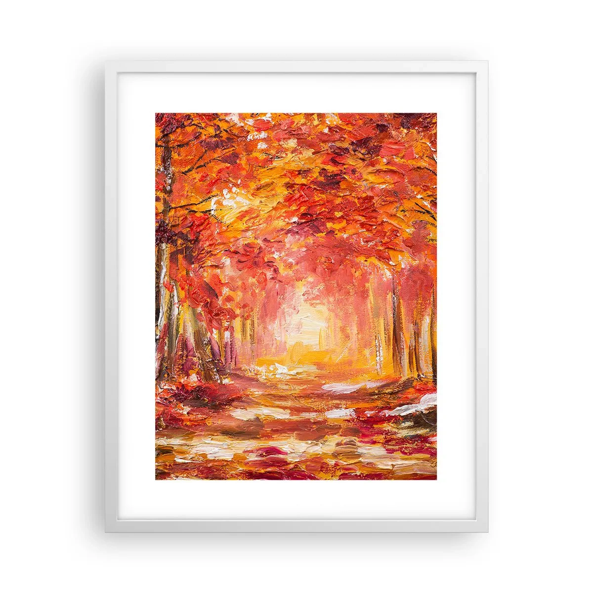 Plagát v bielom ráme - Medený les - 40x50 cm