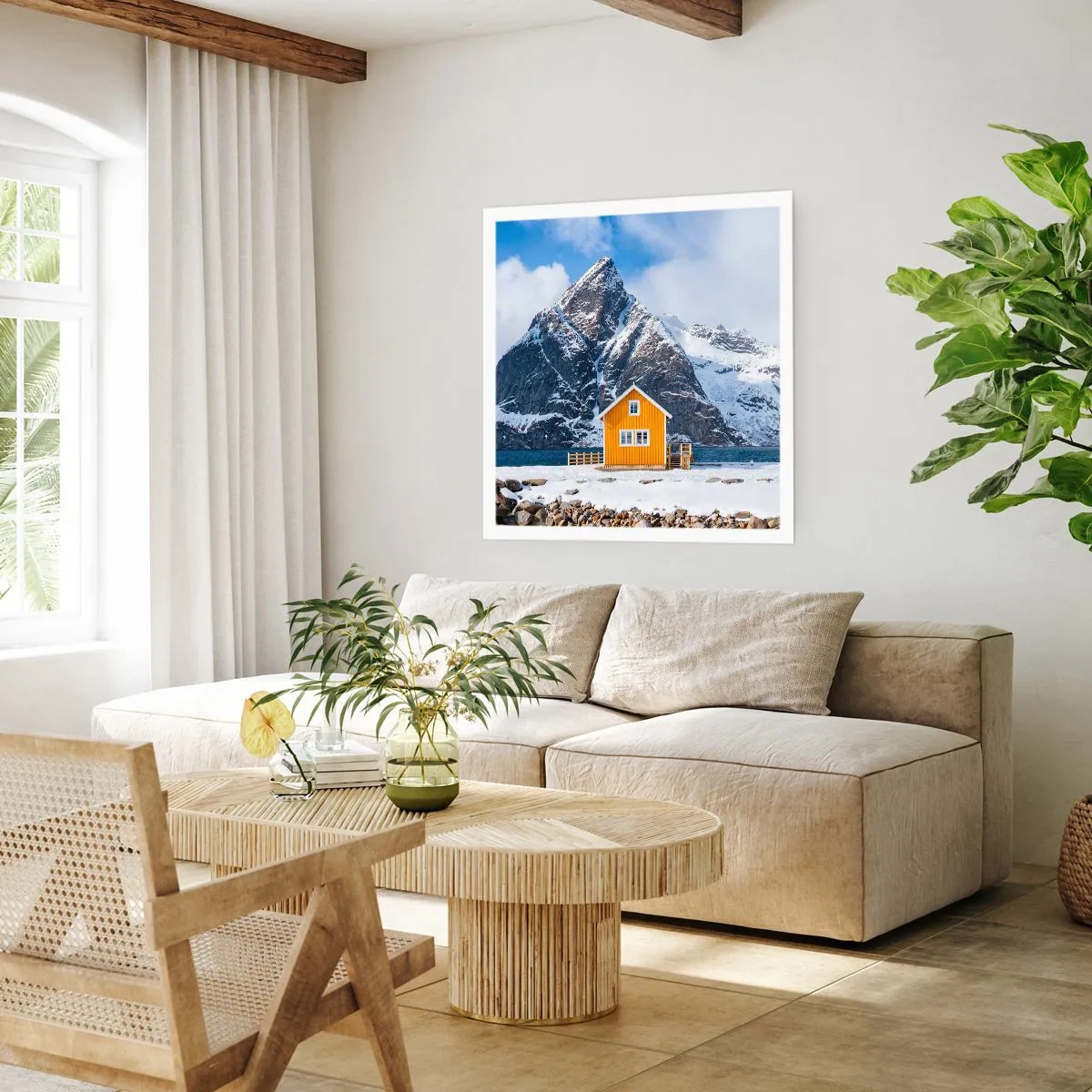 Plagát - Škandinávska dovolenka - 40x40 cm