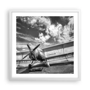 Plagát v bielom ráme - Nemôžem sa toho dočkať! - 50x50 cm