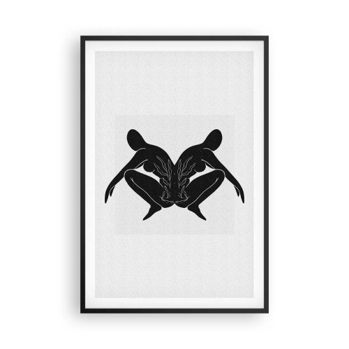 Plagát v čiernom ráme - Spoločná duša - 61x91 cm