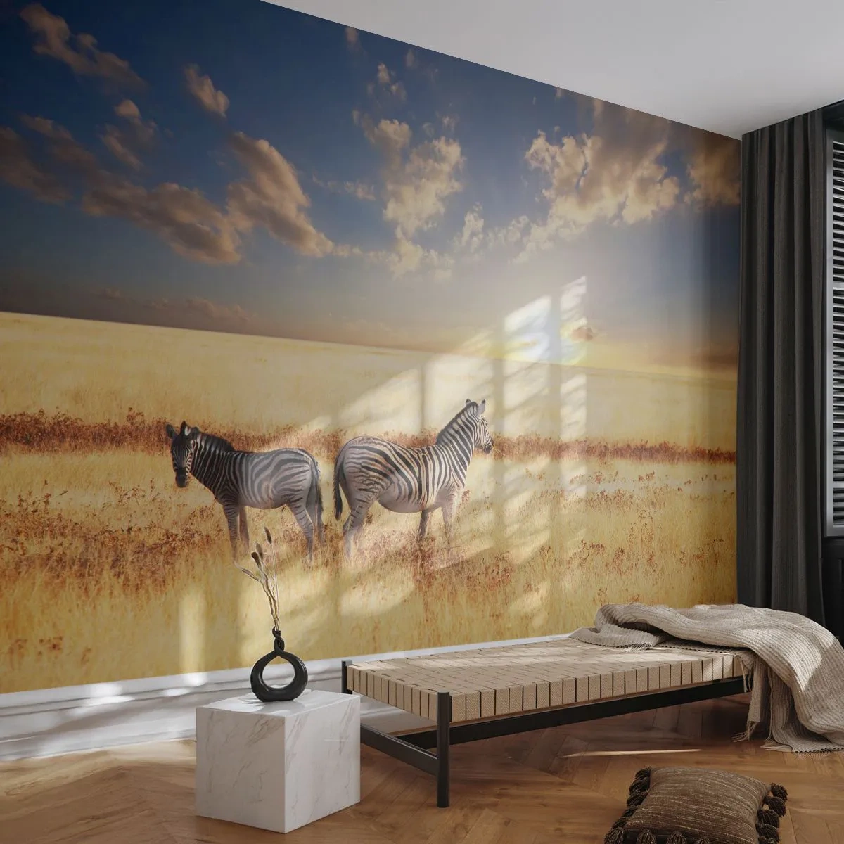 Fototapeta Premium Canvas - Choď odtiaľto, neruš pokoj - Zvieratá, Rebrá, Safari - 250x175 cm