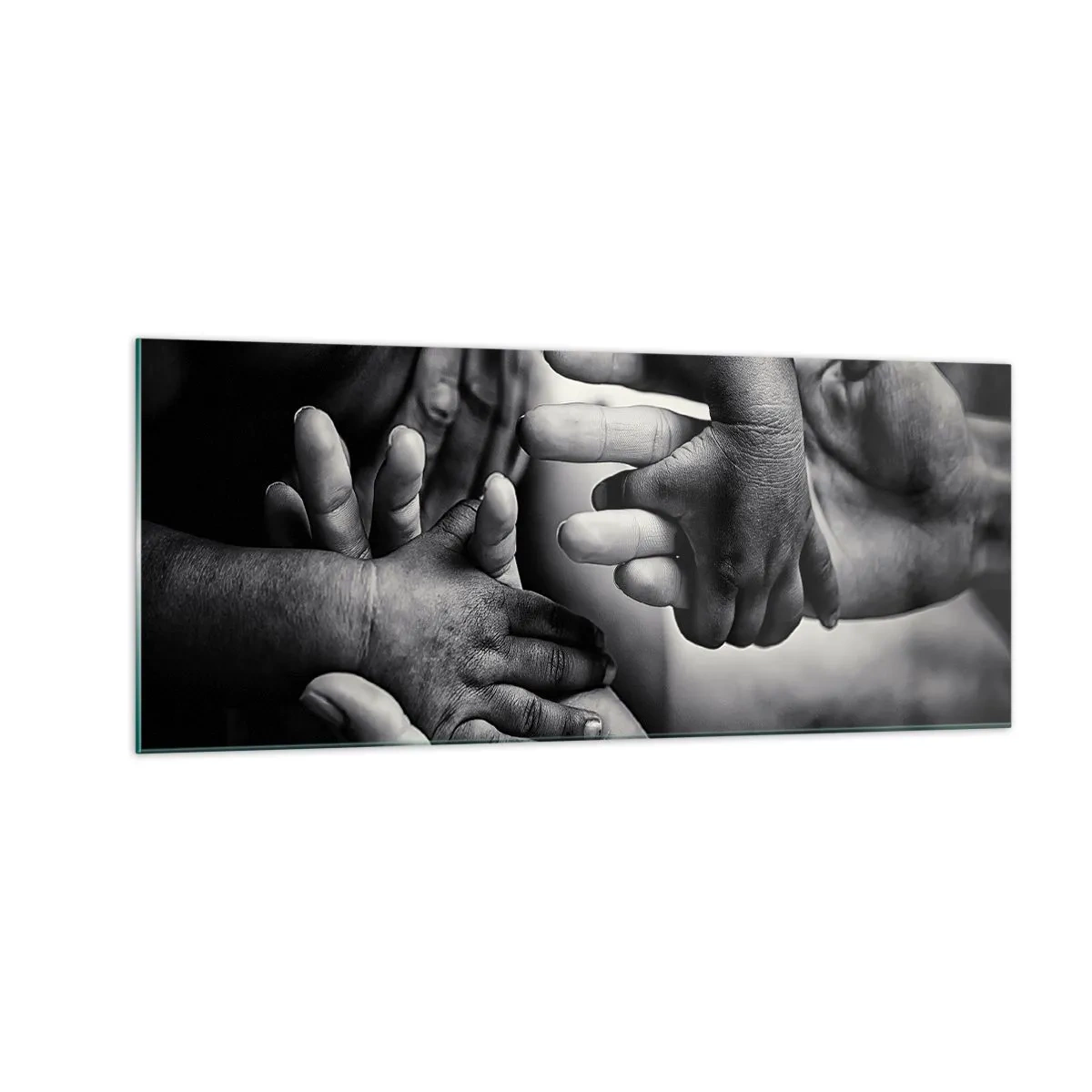 Obraz na skle - Byť človekom - 100x40 cm