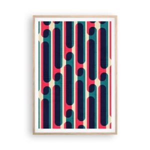 Plagát v ráme zo svetlého duba - Dovnútra a dopredu - 70x100 cm