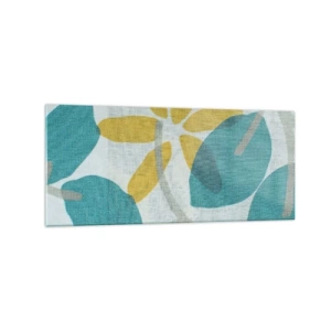 Obraz na skle - Medzi azúrovými listami - 120x50 cm