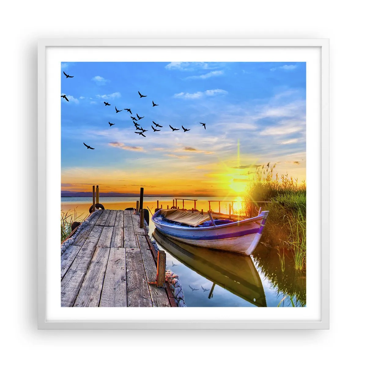 Plagát v bielom ráme - Dovidenia, do zajtrajška - 60x60 cm