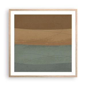 Plagát v ráme zo svetlého duba - Horizontálna kompozícia - 60x60 cm