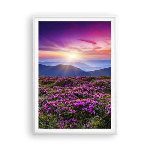 Plagát v bielom ráme - Zavoňali svieže púčiky byliniek z obilných polí - 70x100 cm