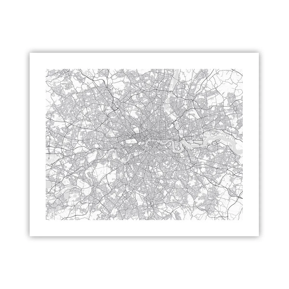 Plagát - Mapa londýnskeho labyrintu - 50x40 cm