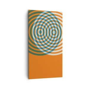 Obraz na plátne - Abstraktná kruhová variácia - 55x100 cm