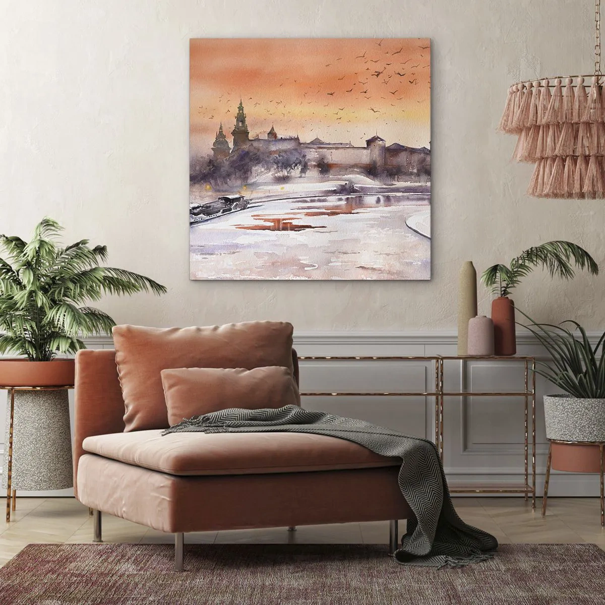 Obraz na plátne - Kráľovský západ slnka - 60x60 cm