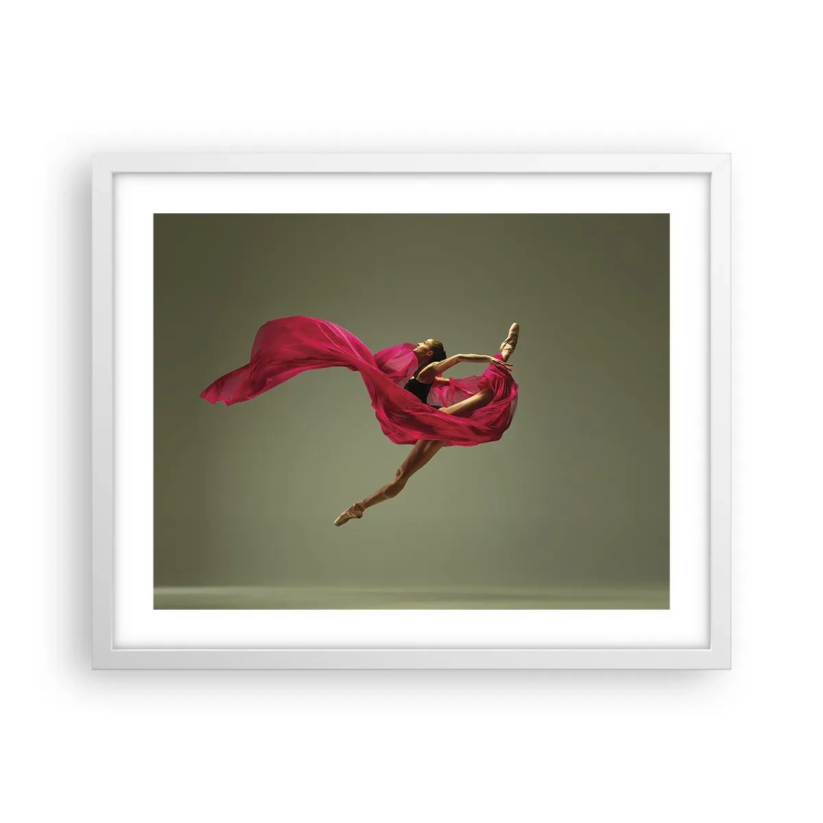 Plagát v bielom ráme - Tancujúci plameň - 50x40 cm