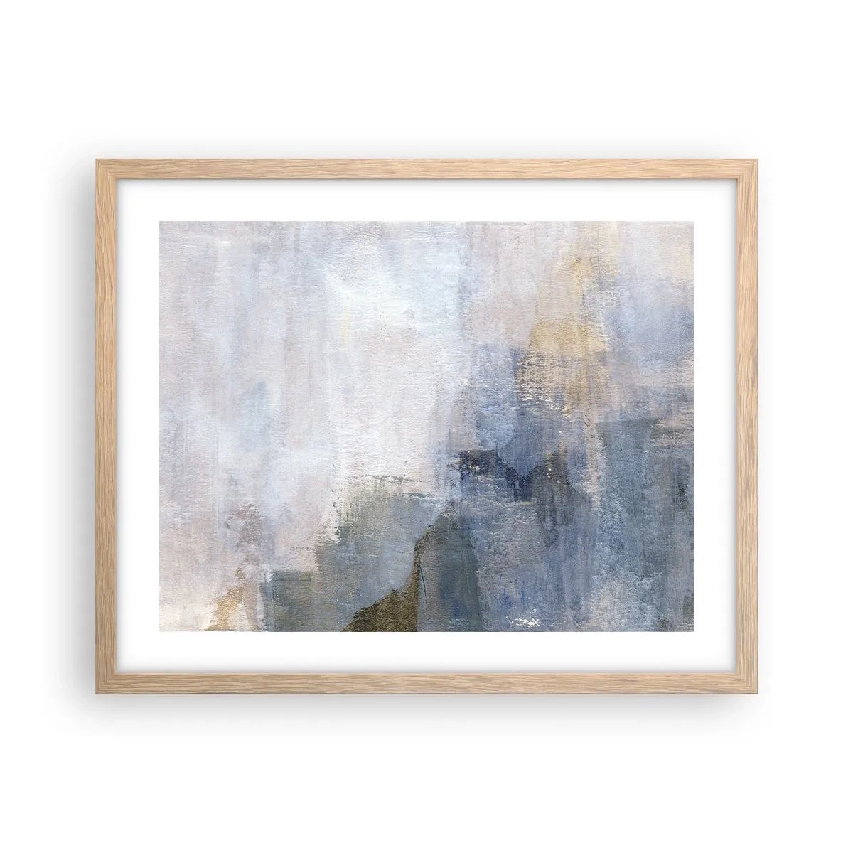 Plagát v ráme zo svetlého duba - Tóny a akordy farieb - 50x40 cm