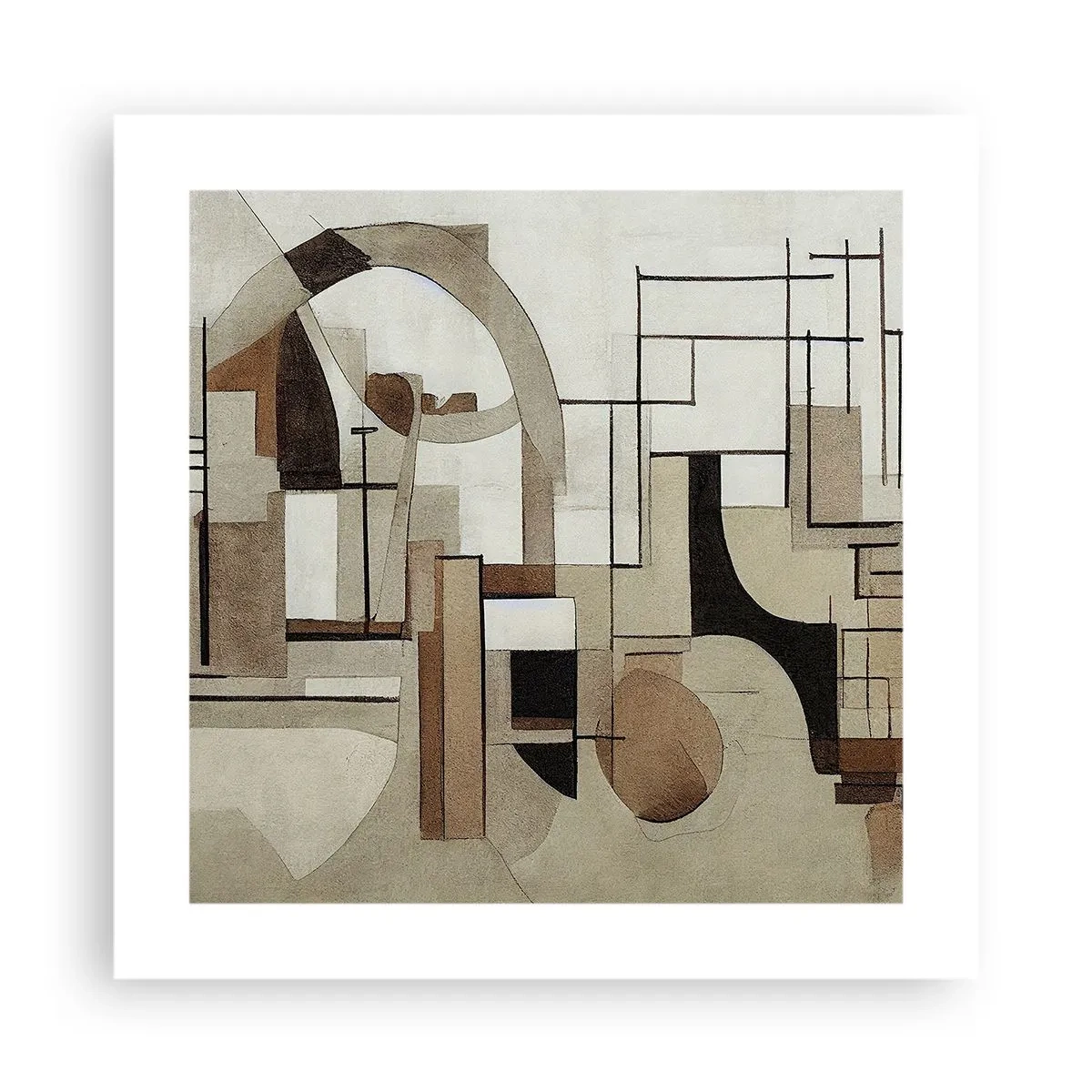 Plagát - Mestská krajina 2.0 - 40x40 cm